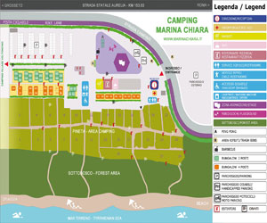 Mappa camping in maremma